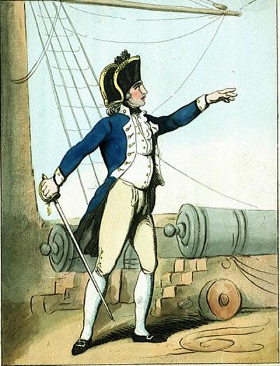 Lieutenant of the Royal Navy (c. 1799), by Thomas Rowlandson
